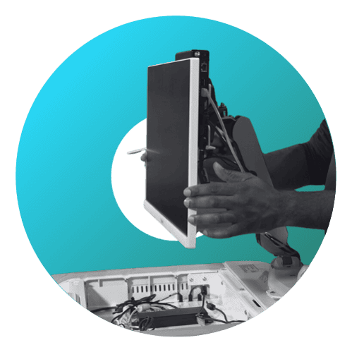 Mobile & Fixed Hardware Gradient Circle Icon